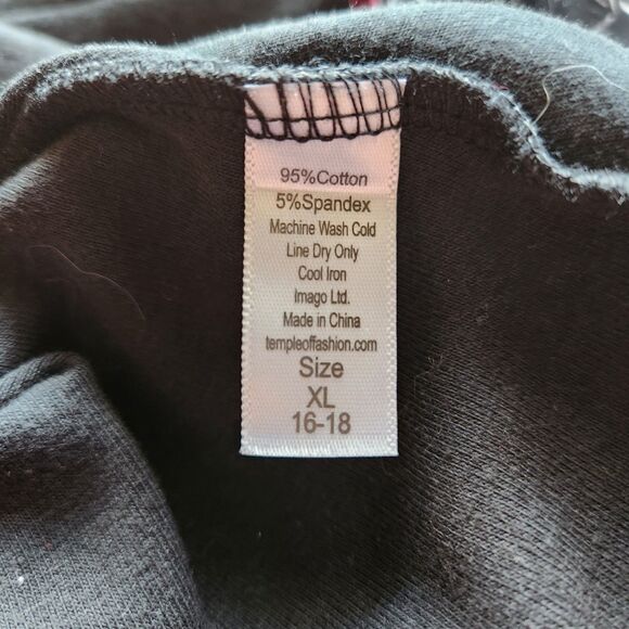 Laura Hlavac Long Sleeve Black White Pink Hoodie Women XL 16-18 Cotton - Picture 6 of 8